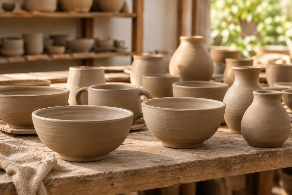 Handmade pottery products for home decor